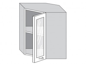 1.60.3у Шкаф настенный (h=720) угловой на 600мм со стекл. дверцей в Добрянке - dobryanka.магазин96.com | фото