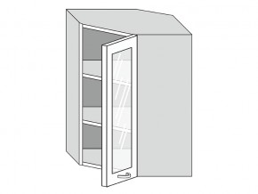 19.60.3у Шкаф настенный (h=913) угловой на 600мм со стекл. дверцей в Добрянке - dobryanka.магазин96.com | фото