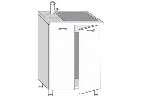 2.60.2мн Шкаф-стол на 600мм под накладную мойку с 2-мя дверцами в Добрянке - dobryanka.магазин96.com | фото