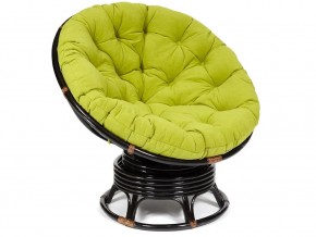 Кресло-качалка Papasan w 23/01 B с подушкой Antique brown, флок Олива в Добрянке - dobryanka.магазин96.com | фото