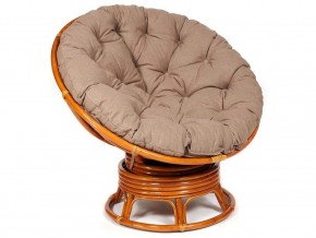 Кресло-качалка Papasan w 23/01 B с подушкой Cognac, экошерсть Коричневый в Добрянке - dobryanka.магазин96.com | фото