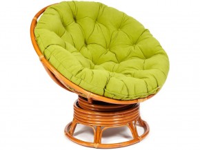 Кресло-качалка Papasan w 23/01 B с подушкой Cognac, флок Олива в Добрянке - dobryanka.магазин96.com | фото