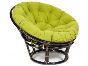 Кресло Papasan 23/01 W с подушкой Antique brown, флок Олива в Добрянке - dobryanka.магазин96.com | фото