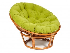 Кресло Papasan 23/01 W с подушкой Cognac, флок Олива в Добрянке - dobryanka.магазин96.com | фото