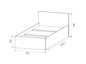 Кровать одинарная (Без матраца 0,9*2,0) в Добрянке - dobryanka.магазин96.com | фото