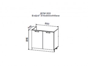Шкаф нижний ДСМ800 под мойку в Добрянке - dobryanka.магазин96.com | фото
